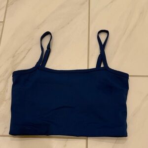 Navy Blue Cropped Women's Tank Top